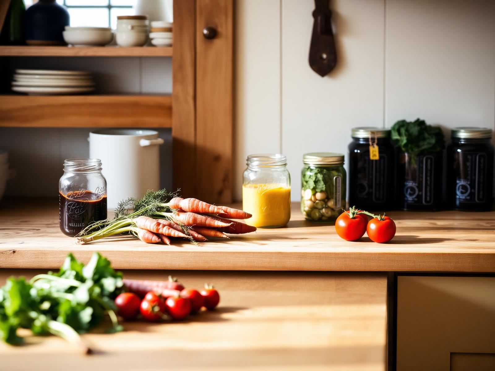Fresh harvest on a Martha's Vineyard kitchen counter